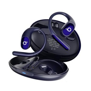 Fone de Ouvido Sem Fio Esportivo Bluetooth 5.4, IPX5/OWS Fone de Ouvido Estéreo Hi-Fi, Suporta Chamadas de Voz, Toque Inteligente, 100 Horas em Standby para Corrida e Exercícios – Azul